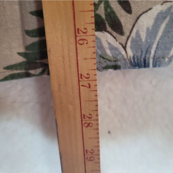 Women's Stampede Shirt, Size L? Length: 27" PTP 24" Beige and Blue - Picture 3 of 4